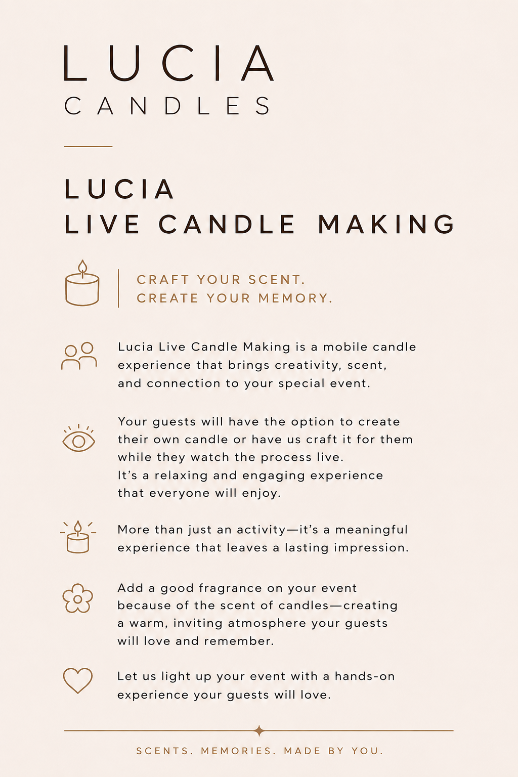 Lucia live candle making