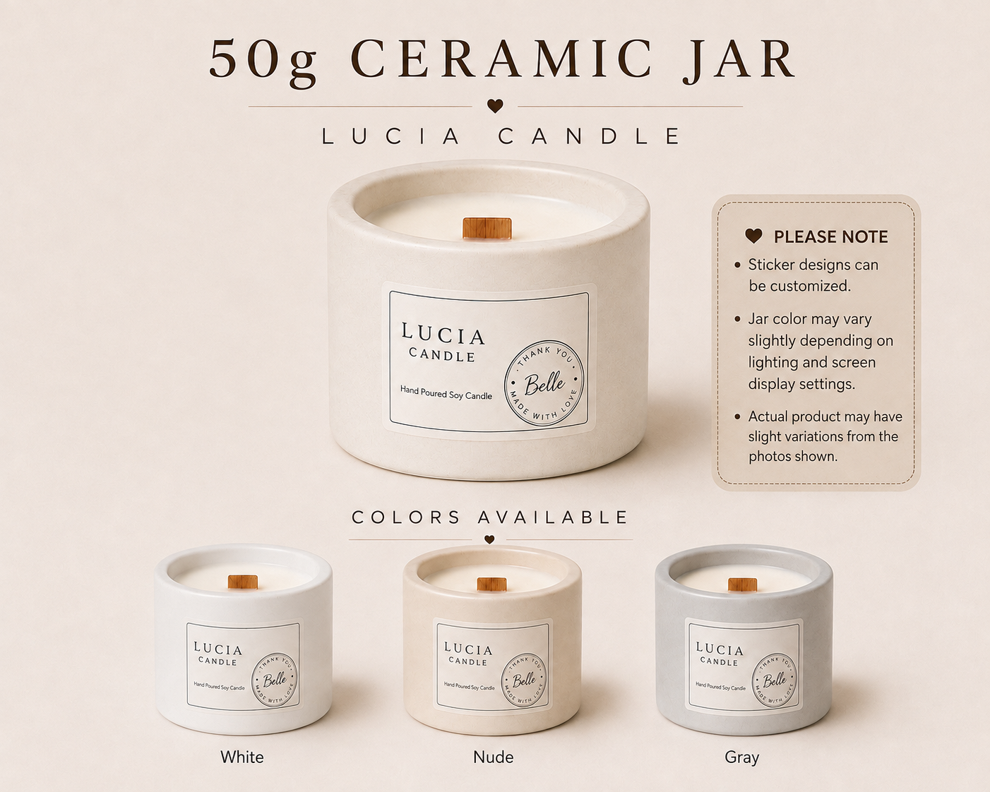 Ceramic jar 50g
